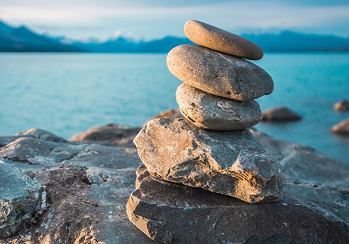 Mindfulness Rocks in Water