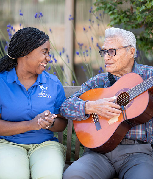 CNA Danae Holt with patient