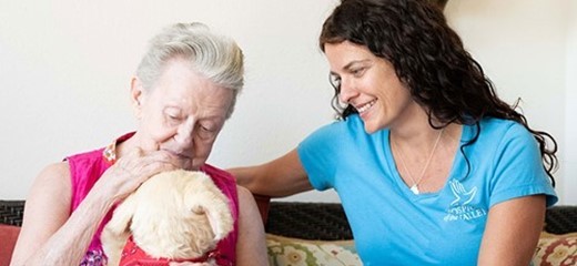 Michelle Bales with patient Janet Evans