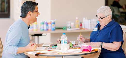 Support group for caregivers and people living with dementia at the Memory Cafe