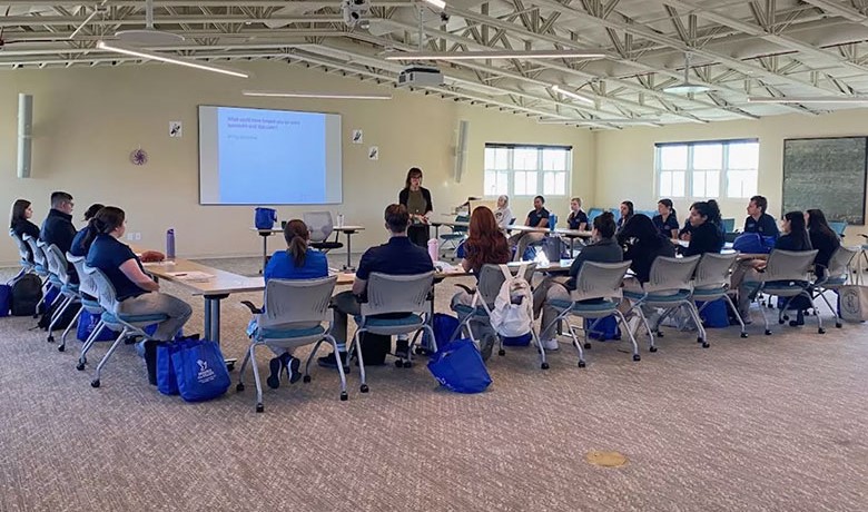 Nursing students from Creighton University in class