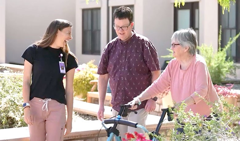 RISE student with patient