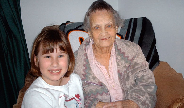 Amanda Marcum with grandmother